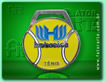 Medalha Tênis Hebraica, fundida, formato exclusivo